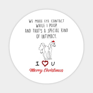 Funny Horse We Make Eye Contact While I Poop Christmas Magnet